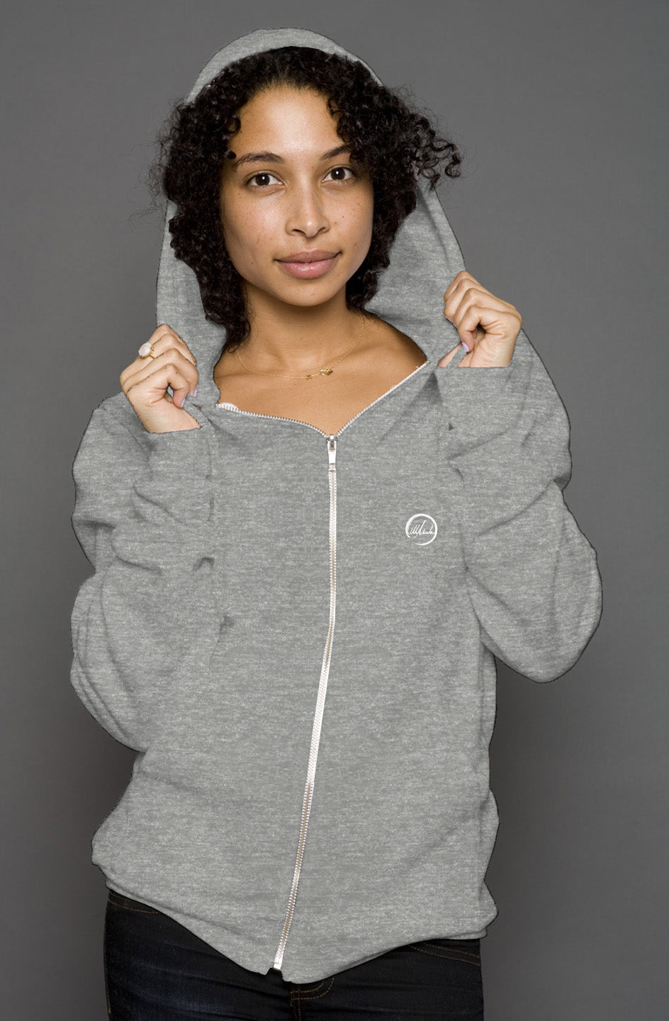 Core unisex heather zip hoody