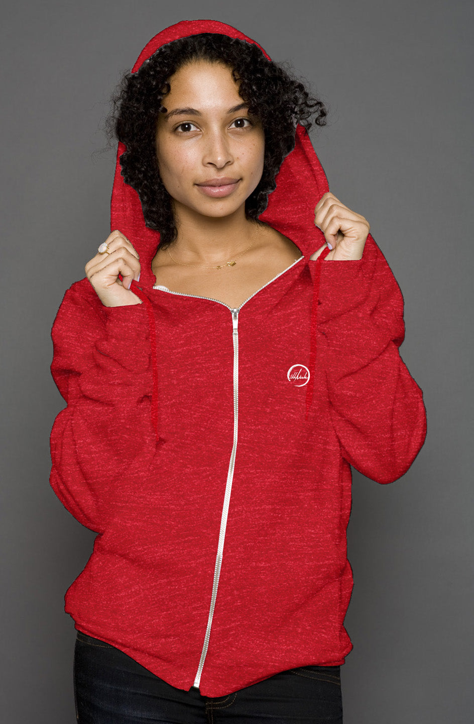 Core unisex heather zip hoody