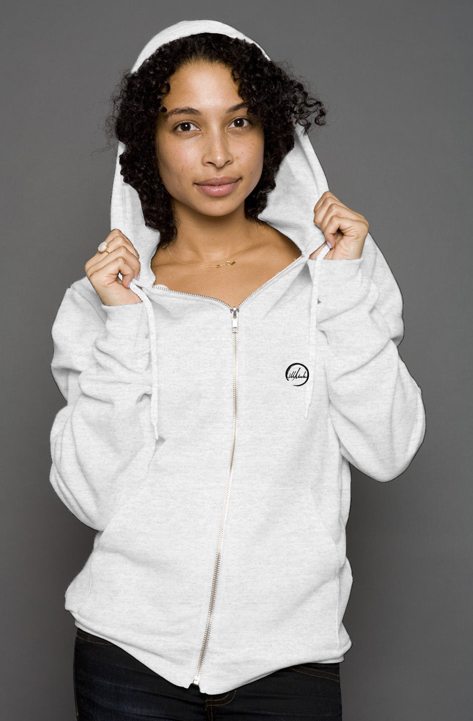 Core unisex heather zip hoody