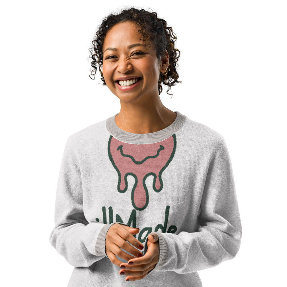 Knitted crew neck sweater